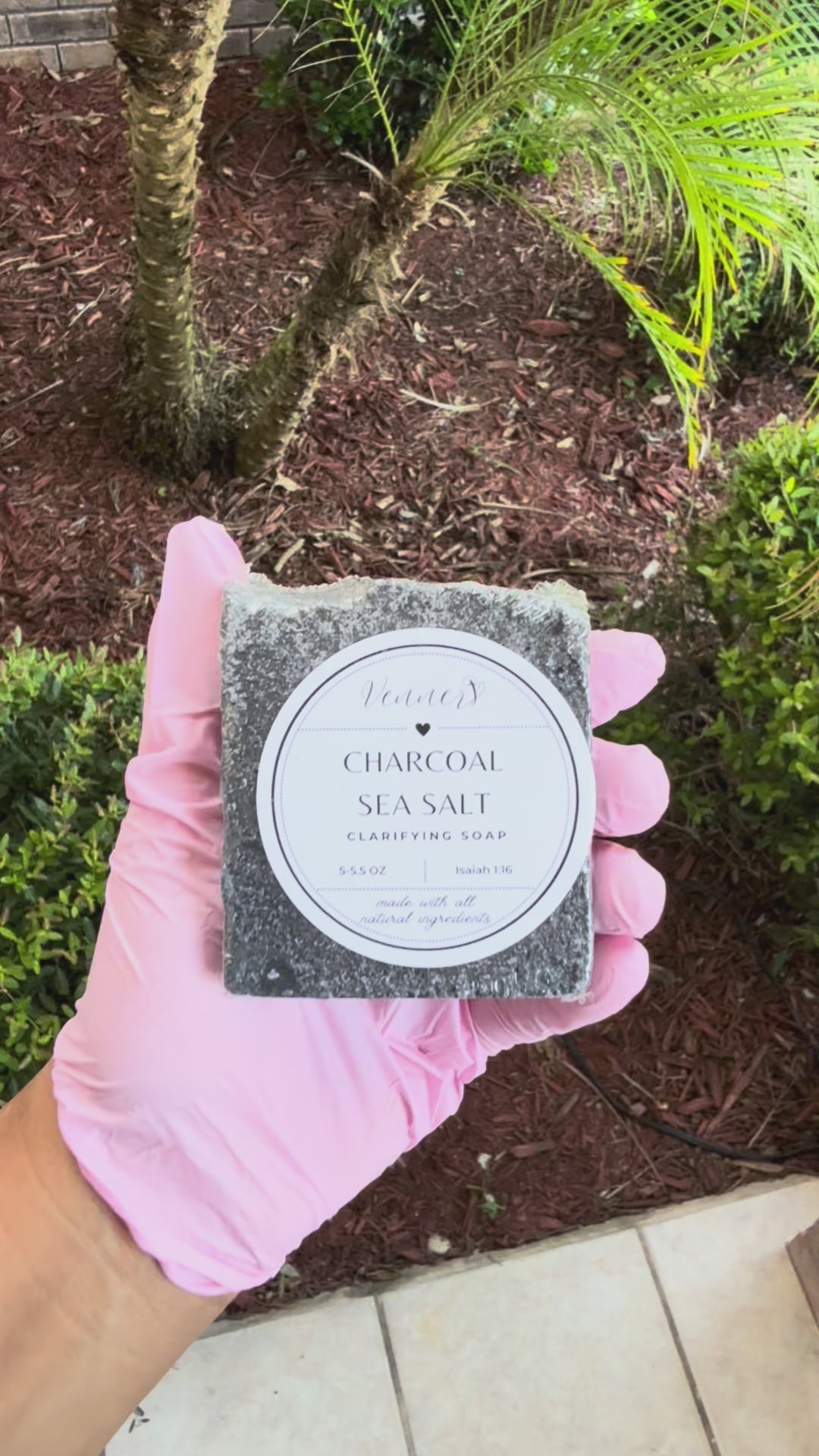 Clarifying Charcoal & Sea Salt Soap | Peppermint Scented | Detoxifying & Refreshing